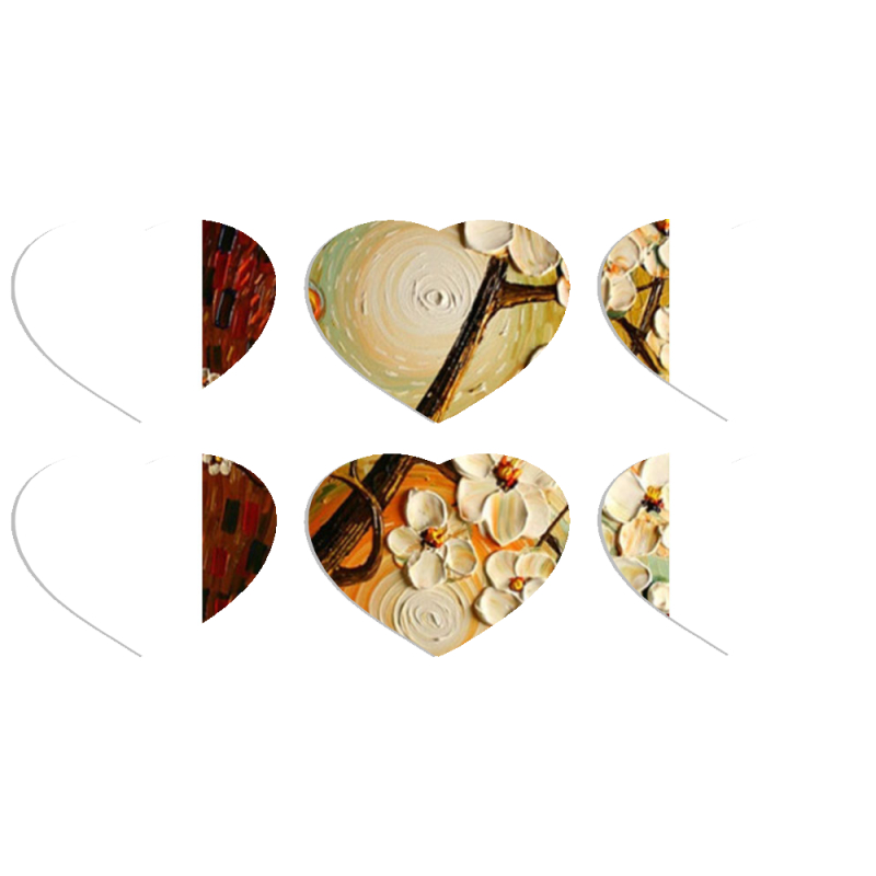 Магнитные фотопазлы Сердце 50 на 50 набор 6 штук 