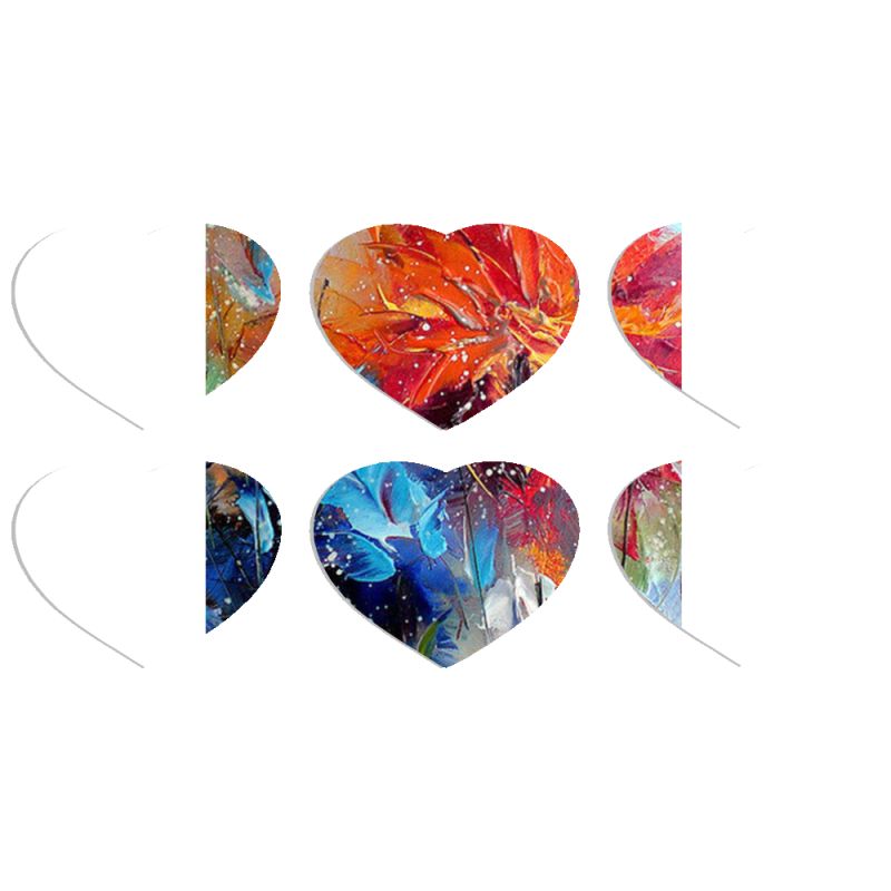 Магнитные фотопазлы Сердце 50 на 50 набор 6 штук 