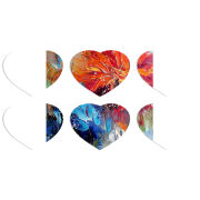 Магнитные фотопазлы Сердце 50 на 50 набор 6 штук 
