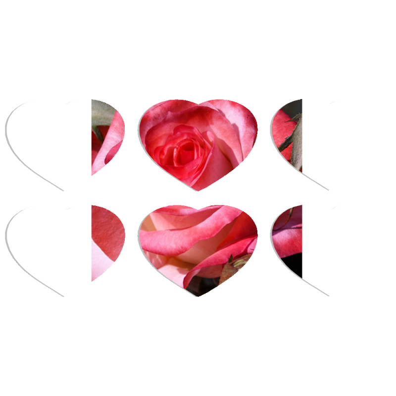 Магнитные фотопазлы Сердце 50 на 50 набор 6 штук 