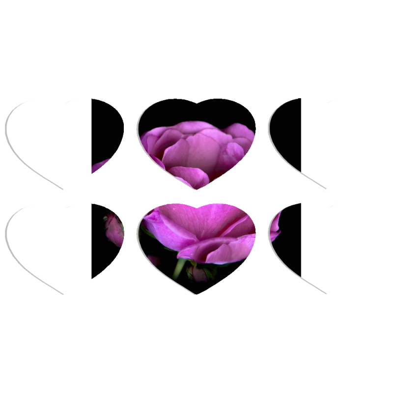 Магнитные фотопазлы Сердце 50 на 50 набор 6 штук 