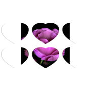 Магнитные фотопазлы Сердце 50 на 50 набор 6 штук 