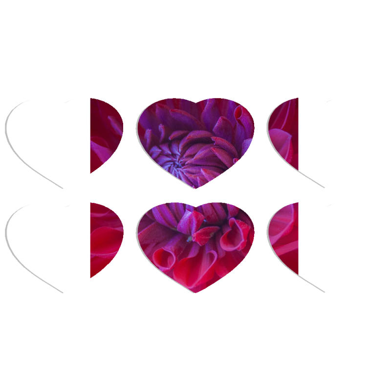 Магнитные фотопазлы Сердце 50 на 50 набор 6 штук 