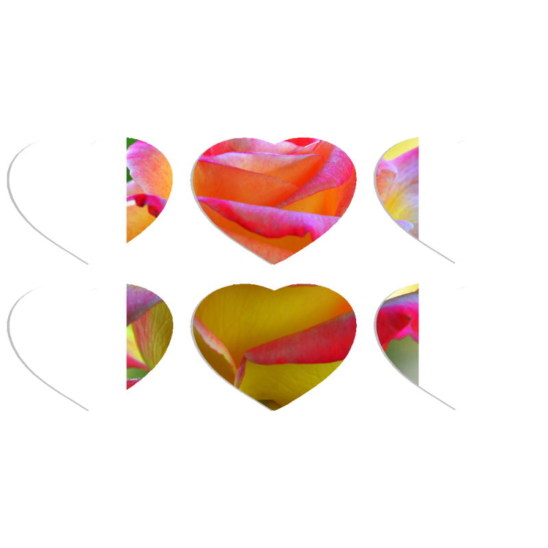 Магнитные фотопазлы Сердце 50 на 50 набор 6 штук 