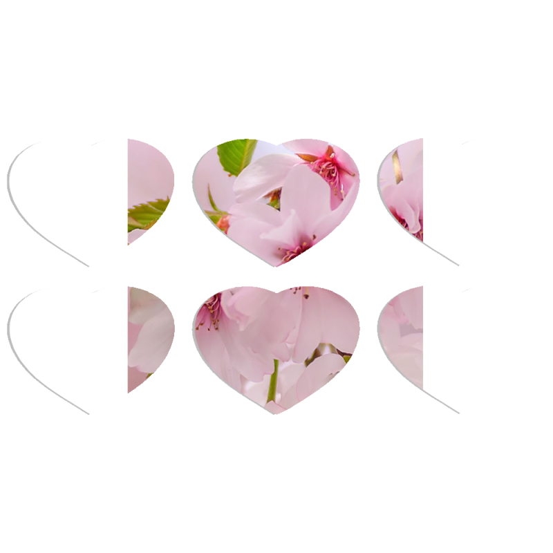 Магнитные фотопазлы Сердце 50 на 50 набор 6 штук 