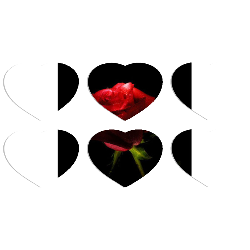 Магнитные фотопазлы Сердце 50 на 50 набор 6 штук 