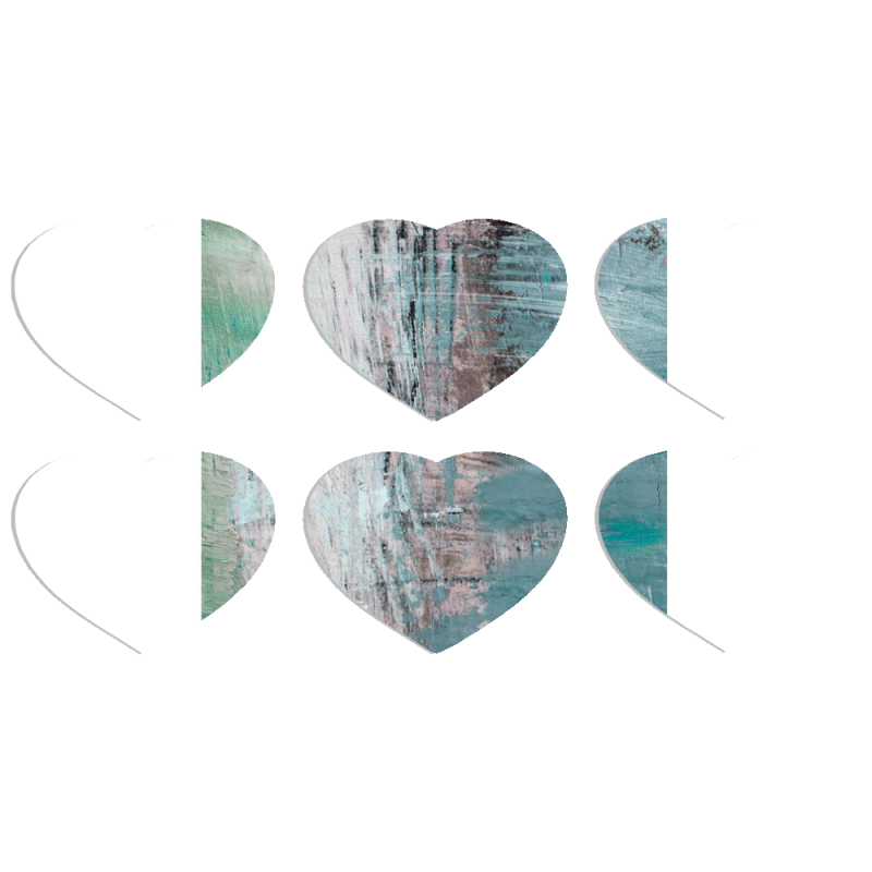 Магнитные фотопазлы Сердце 50 на 50 набор 6 штук 