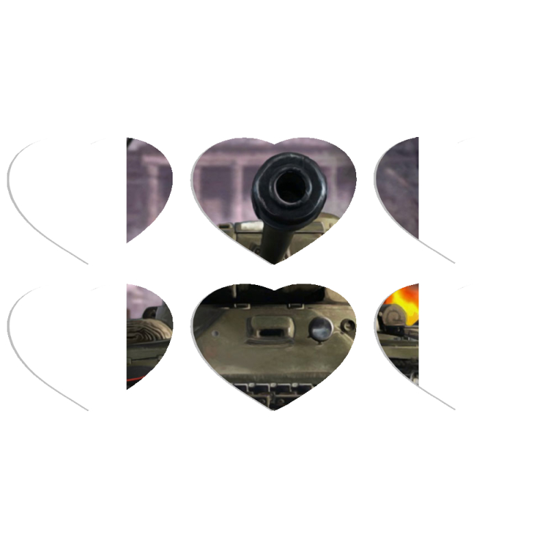 Магнитные фотопазлы Сердце 50 на 50 набор 6 штук 