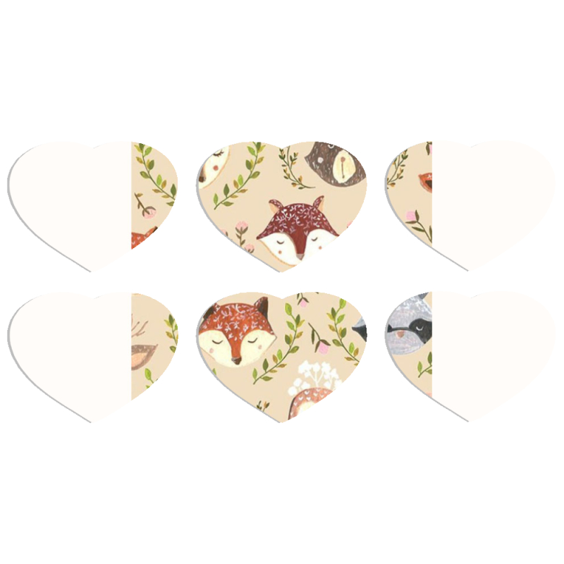 Магнитные фотопазлы Сердце 50 на 50 набор 6 штук 