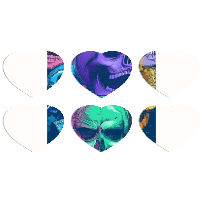 Магнитные фотопазлы Сердце 50 на 50 набор 6 штук 