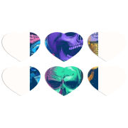 Магнитные фотопазлы Сердце 50 на 50 набор 6 штук 