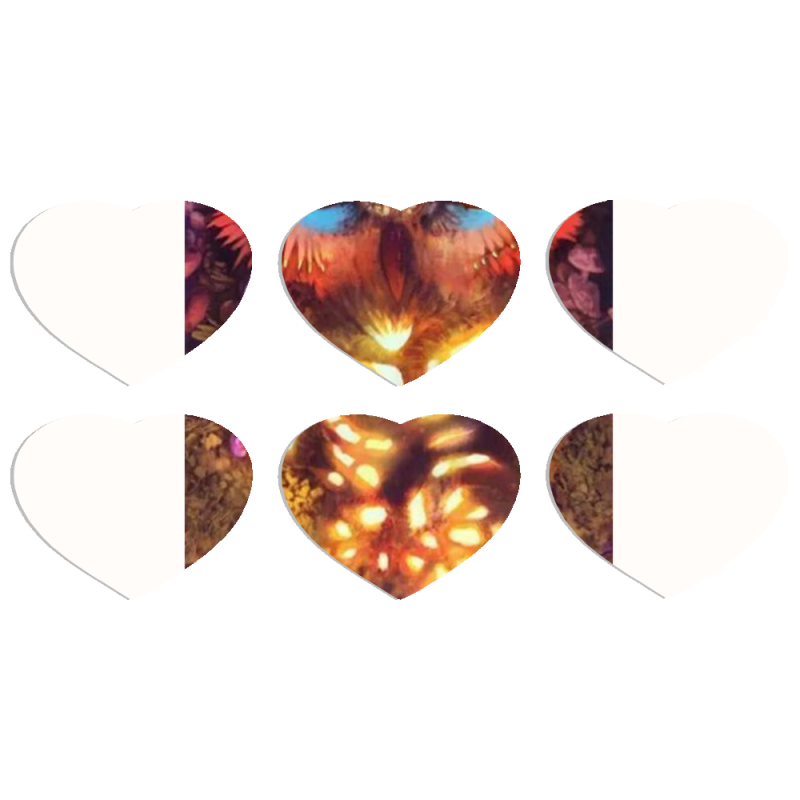 Магнитные фотопазлы Сердце 50 на 50 набор 6 штук 