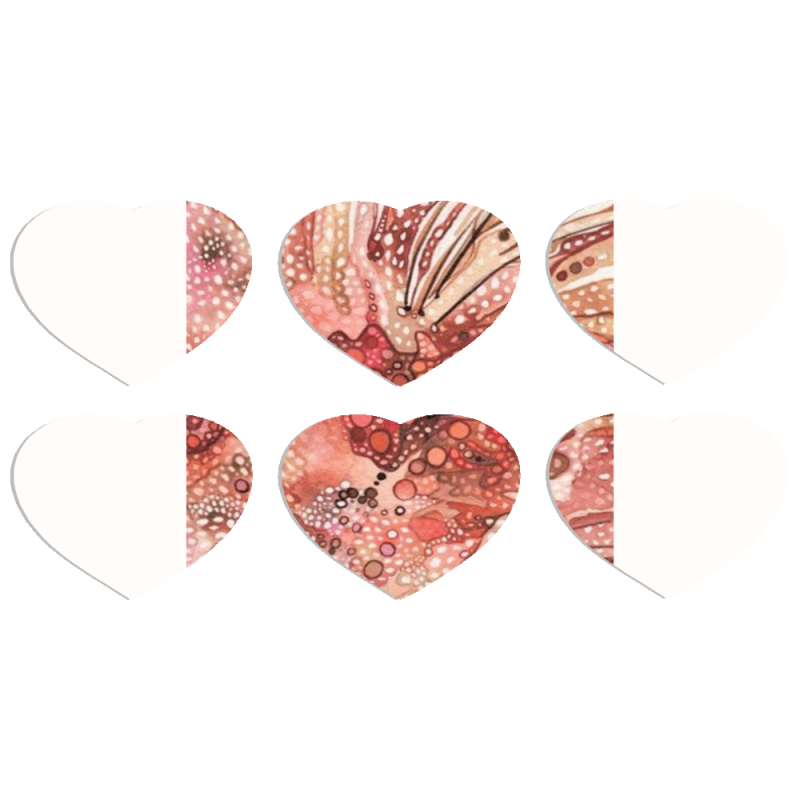 Магнитные фотопазлы Сердце 50 на 50 набор 6 штук 