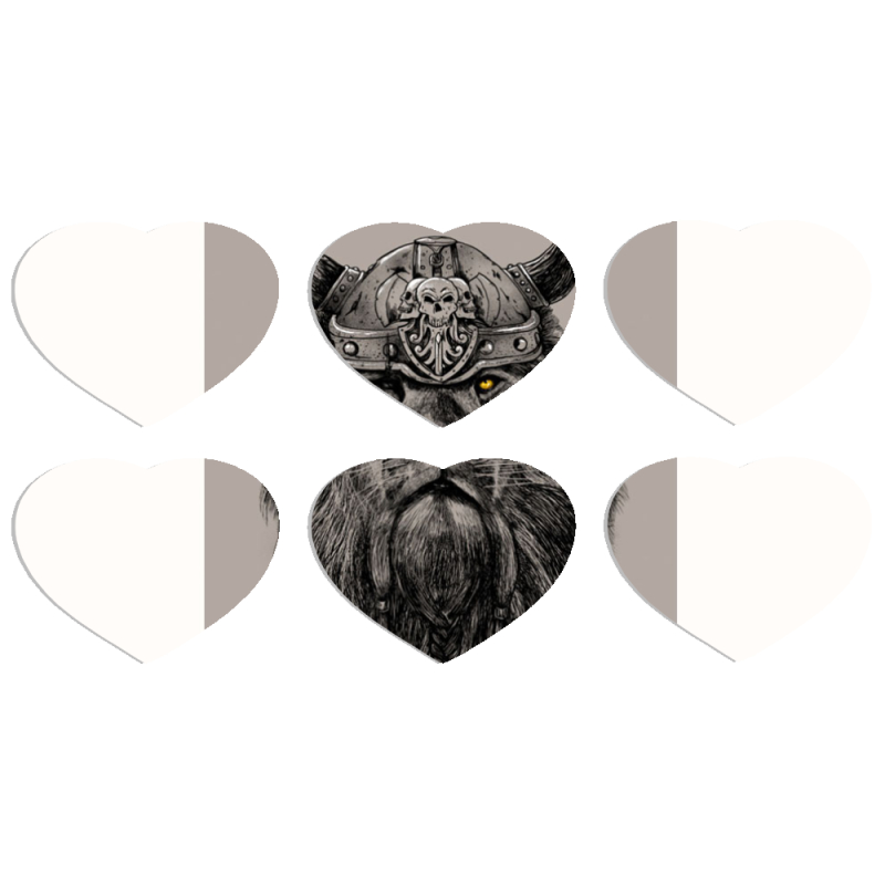 Магнитные фотопазлы Сердце 50 на 50 набор 6 штук 