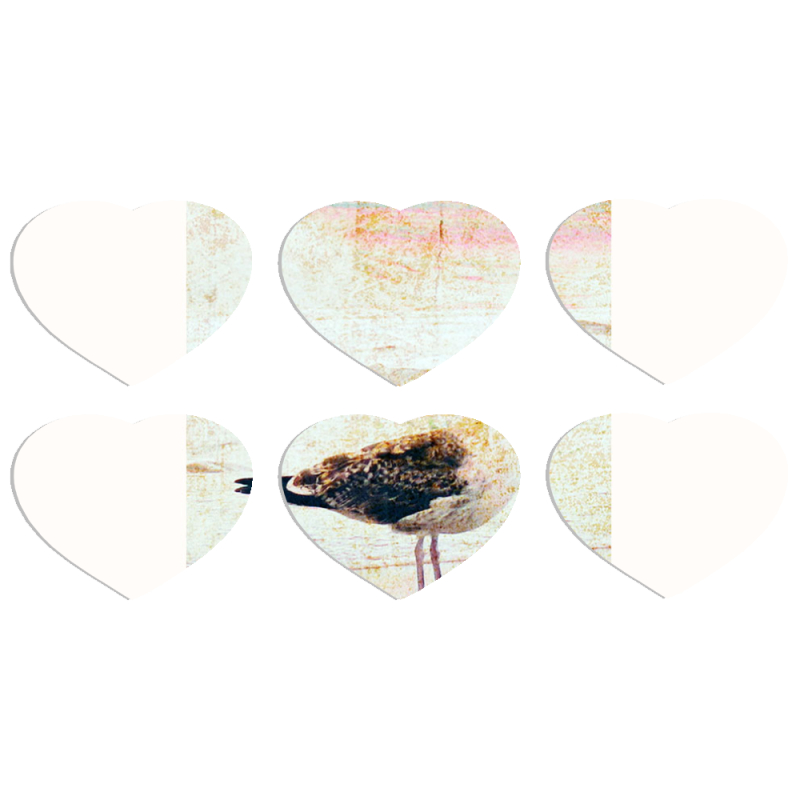 Магнитные фотопазлы Сердце 50 на 50 набор 6 штук 