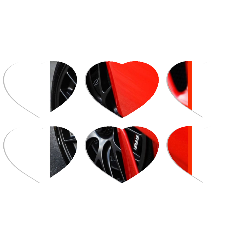 Магнитные фотопазлы Сердце 50 на 50 набор 6 штук Ferrari 599XX