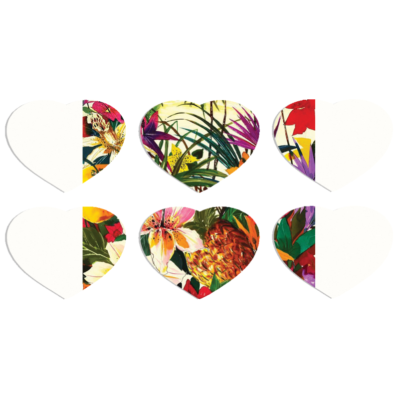 Магнитные фотопазлы Сердце 50 на 50 набор 6 штук 