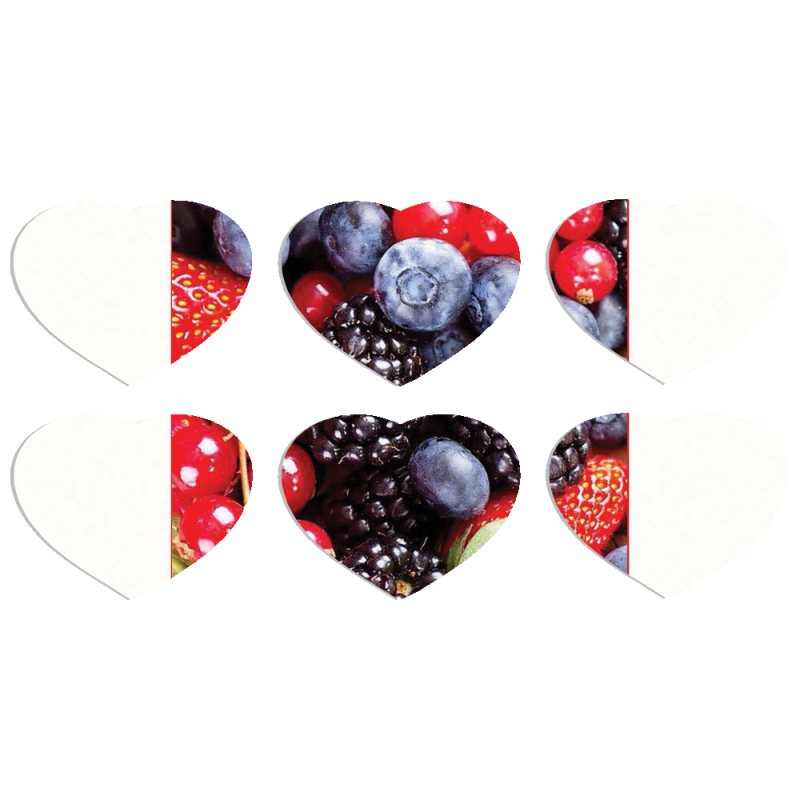 Магнитные фотопазлы Сердце 50 на 50 набор 6 штук 