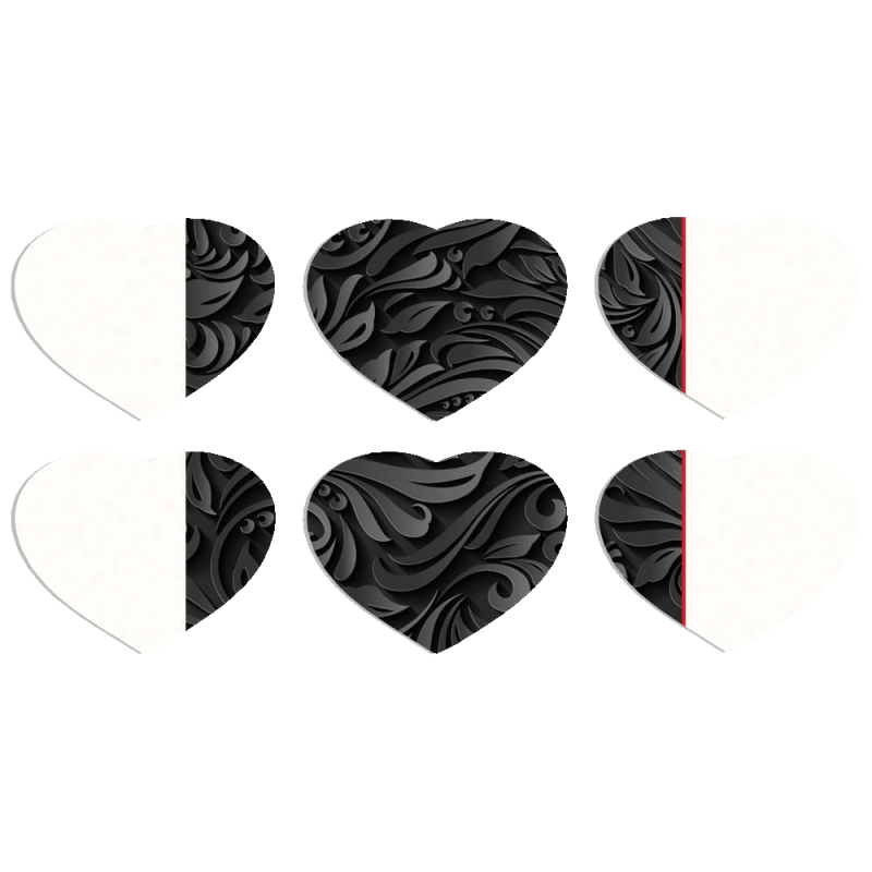 Магнитные фотопазлы Сердце 50 на 50 набор 6 штук 