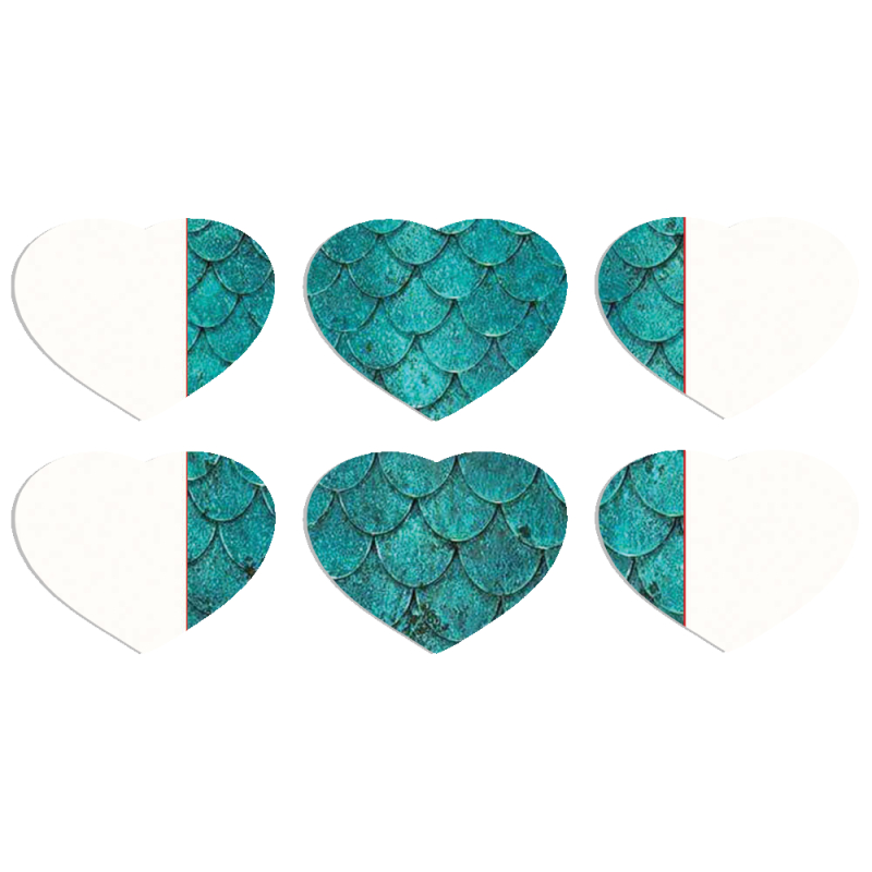 Магнитные фотопазлы Сердце 50 на 50 набор 6 штук 