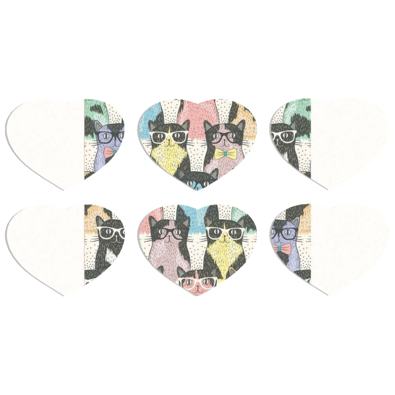 Магнитные фотопазлы Сердце 50 на 50 набор 6 штук 