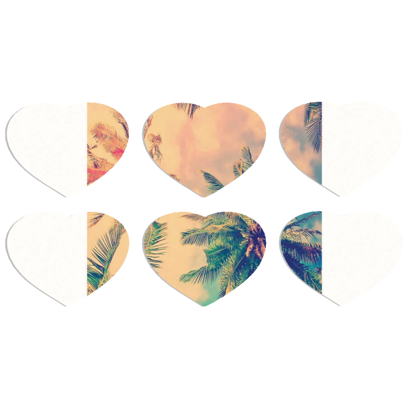 Магнитные фотопазлы Сердце 50 на 50 набор 6 штук 