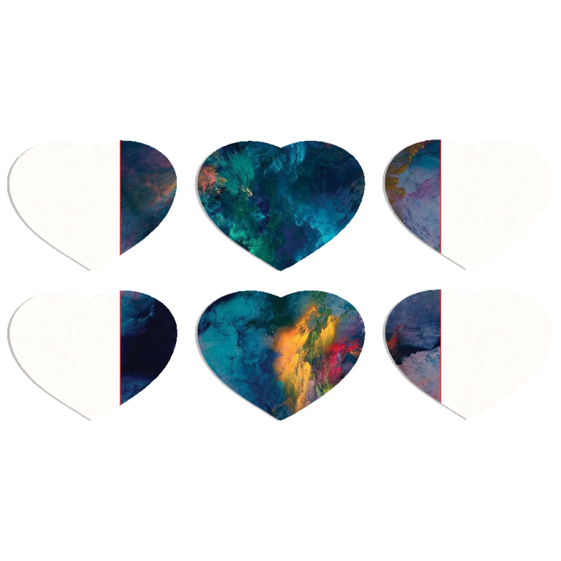 Магнитные фотопазлы Сердце 50 на 50 набор 6 штук 