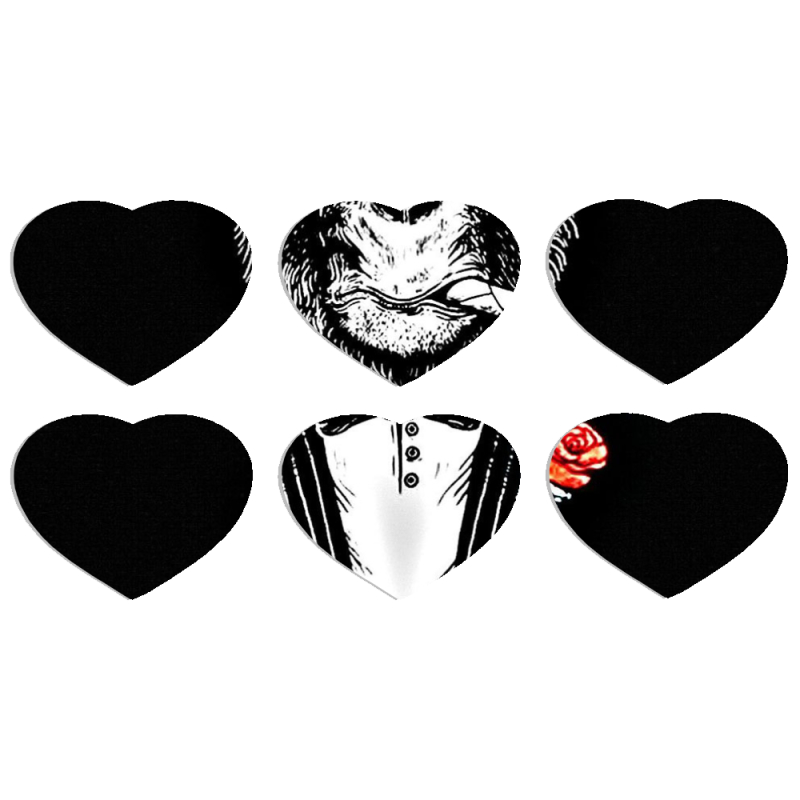 Магнитные фотопазлы Сердце 50 на 50 набор 6 штук Monkey Don