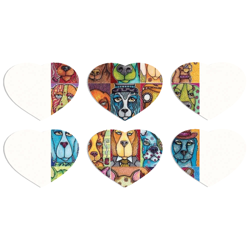 Магнитные фотопазлы Сердце 50 на 50 набор 6 штук 