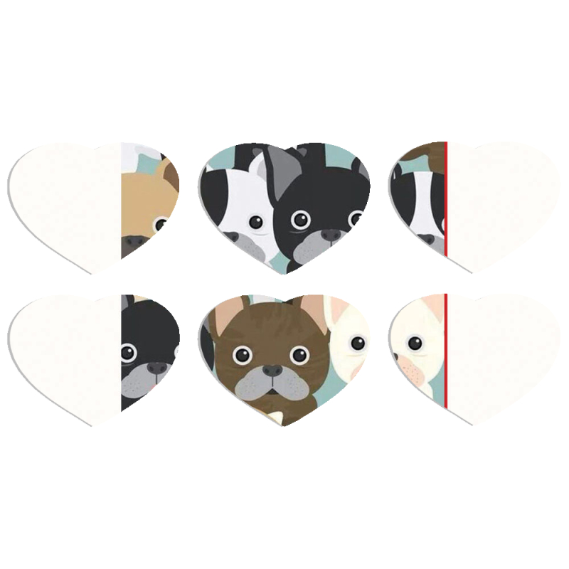 Магнитные фотопазлы Сердце 50 на 50 набор 6 штук 