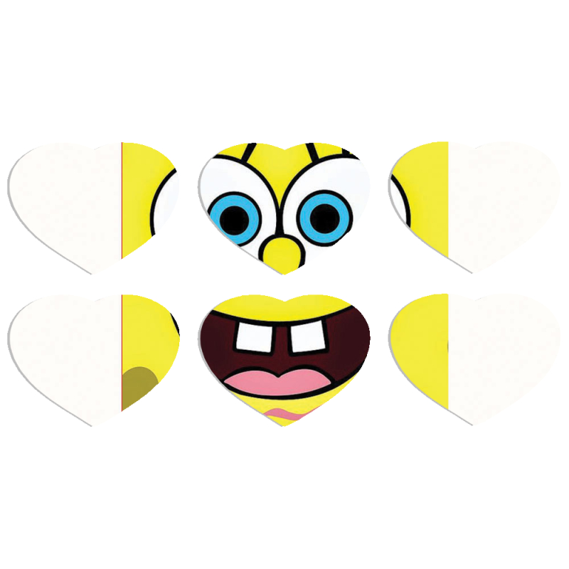 Магнитные фотопазлы Сердце 50 на 50 набор 6 штук 