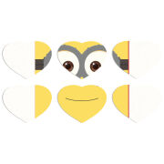 Магнитные фотопазлы Сердце 50 на 50 набор 6 штук 