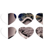 Магнитные фотопазлы Сердце 50 на 50 набор 6 штук snowboarder