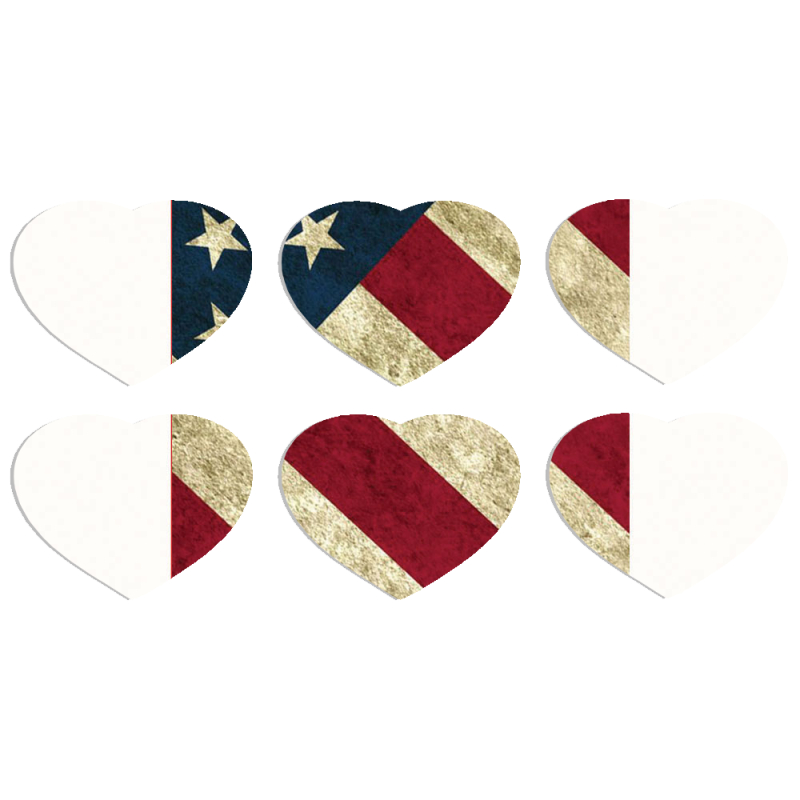 Магнитные фотопазлы Сердце 50 на 50 набор 6 штук USA