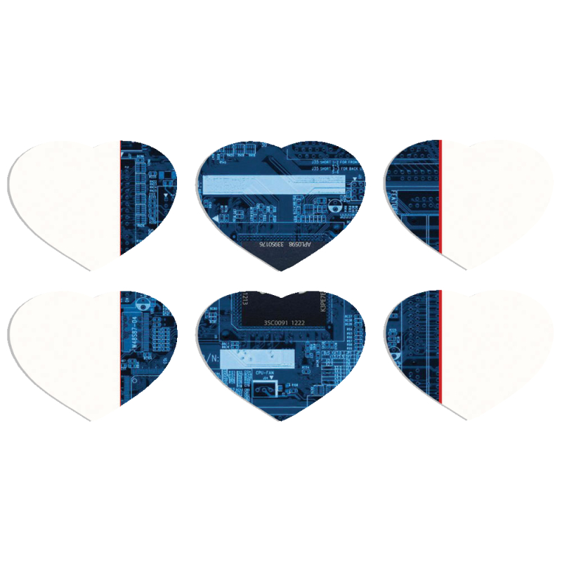 Магнитные фотопазлы Сердце 50 на 50 набор 6 штук 