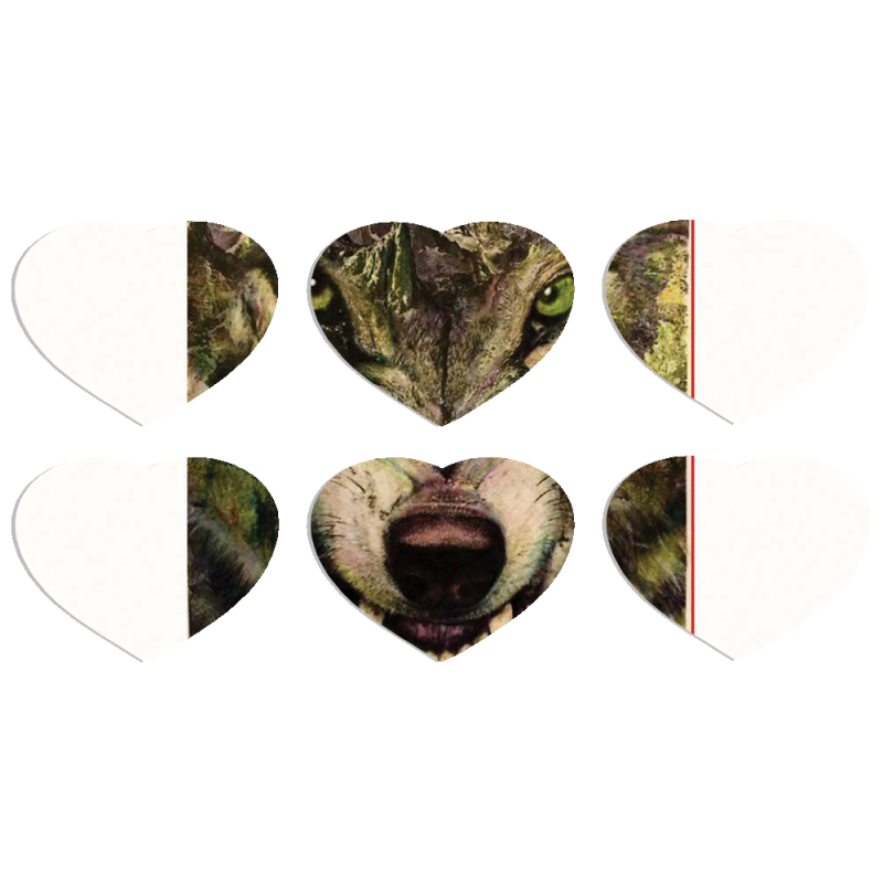 Магнитные фотопазлы Сердце 50 на 50 набор 6 штук 