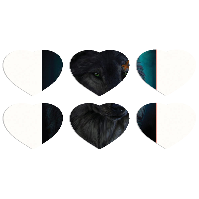 Магнитные фотопазлы Сердце 50 на 50 набор 6 штук 