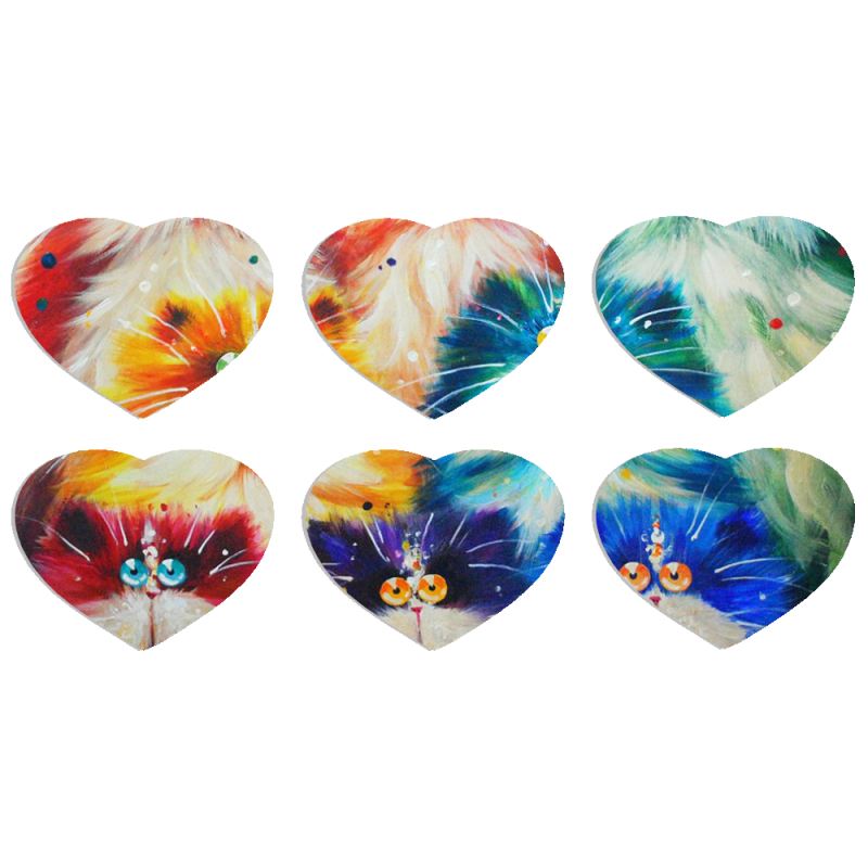 Магнитные фотопазлы Сердце 50 на 50 набор 6 штук 