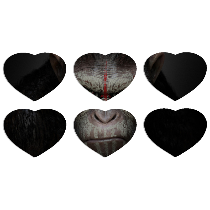 Магнитные фотопазлы Сердце 50 на 50 набор 6 штук 