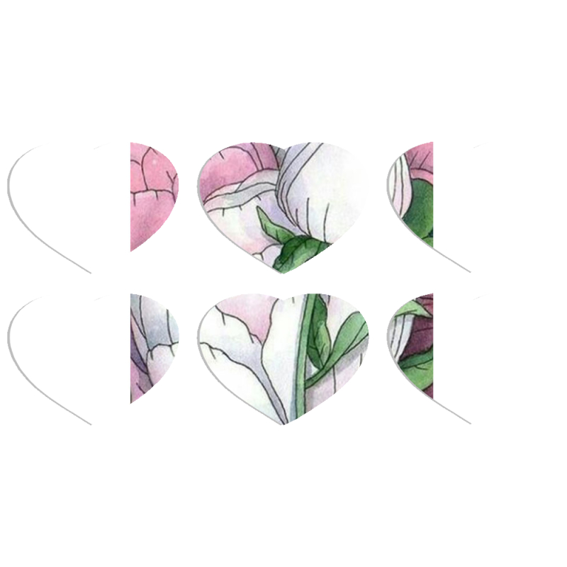 Магнитные фотопазлы Сердце 50 на 50 набор 6 штук 