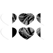 Магнитные фотопазлы Сердце 50 на 50 набор 6 штук Black and White Roses