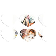 Магнитные фотопазлы Сердце 50 на 50 набор 6 штук 