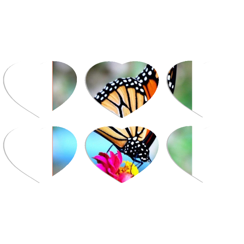 Магнитные фотопазлы Сердце 50 на 50 набор 6 штук 