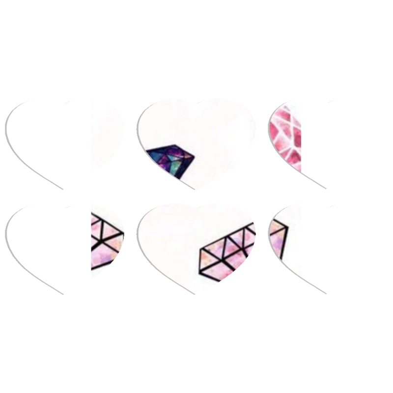 Магнитные фотопазлы Сердце 50 на 50 набор 6 штук 