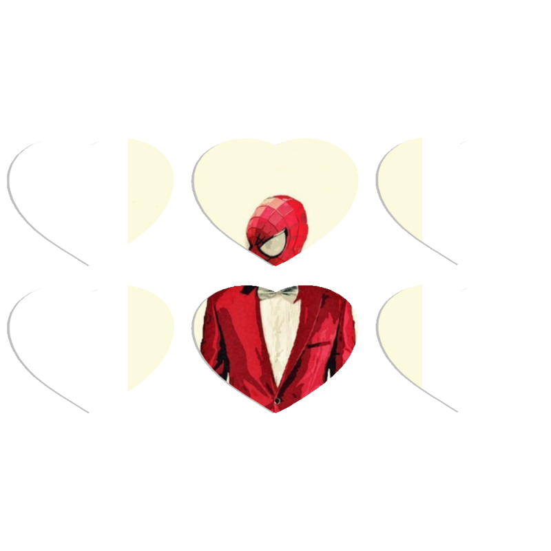 Магнитные фотопазлы Сердце 50 на 50 набор 6 штук 