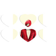 Магнитные фотопазлы Сердце 50 на 50 набор 6 штук 