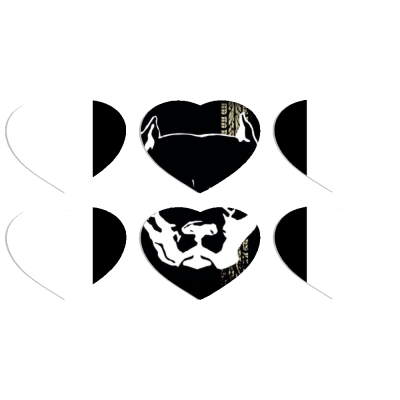 Магнитные фотопазлы Сердце 50 на 50 набор 6 штук 