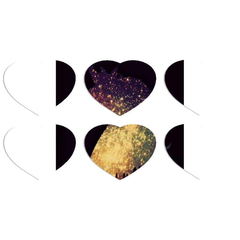 Магнитные фотопазлы Сердце 50 на 50 набор 6 штук 