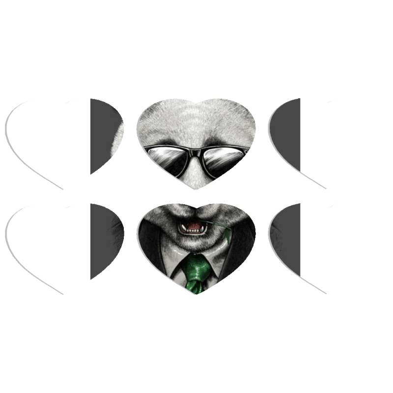 Магнитные фотопазлы Сердце 50 на 50 набор 6 штук 