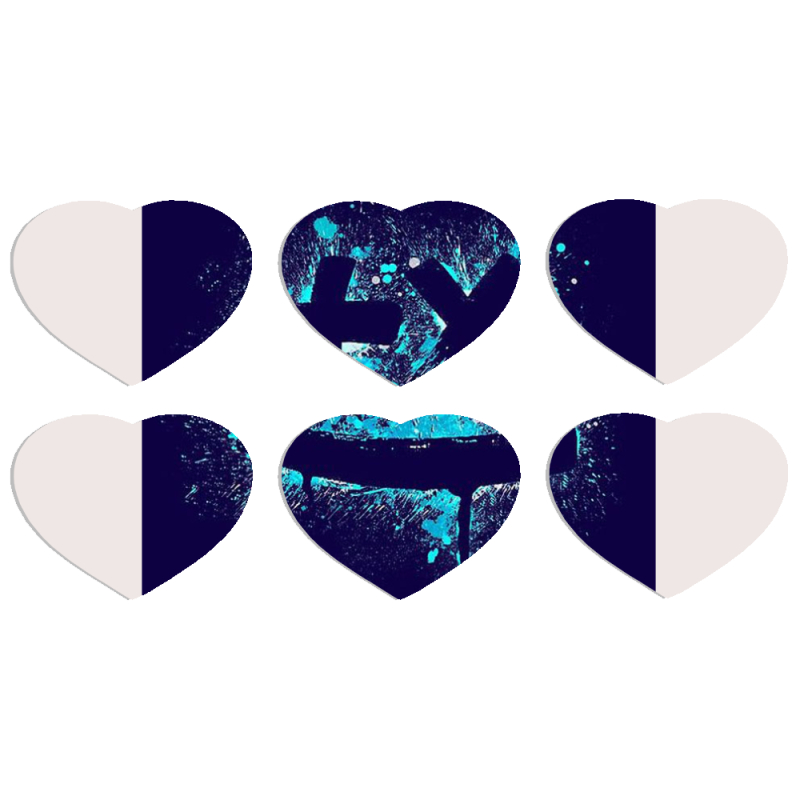 Магнитные фотопазлы Сердце 50 на 50 набор 6 штук 